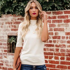 Vici KASHMIRA MOCK NECK KNIT TOP